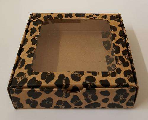 Square Animal Pore Print Window Favour or Gift Box